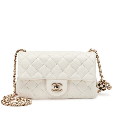 chanel classic flap white lambskin|Chanel medium flap.